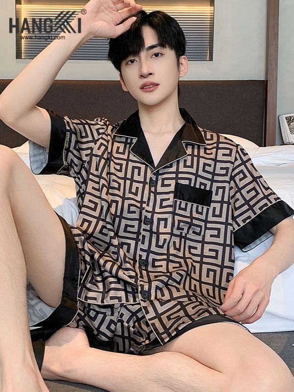 TN56 - Đồ Ngủ Pijama Nam Lụa Ngắn
