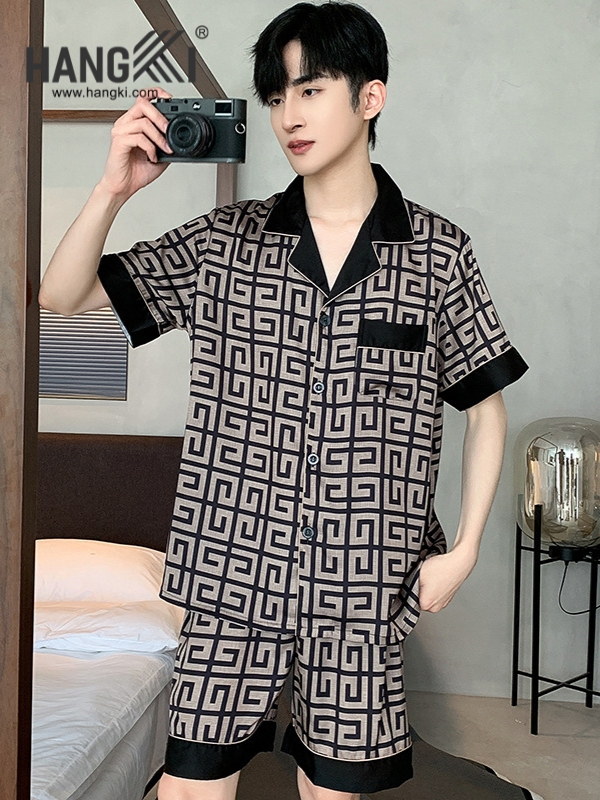 TN56 - Đồ Ngủ Pijama Nam Lụa Ngắn