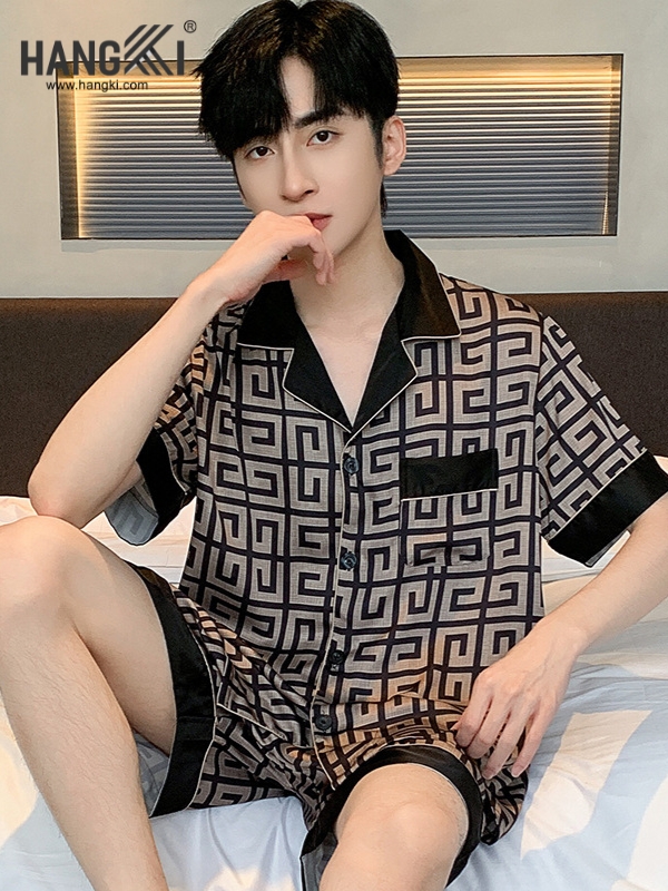 TN56 - Đồ Ngủ Pijama Nam Lụa Ngắn