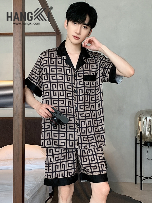 TN56 - Đồ Ngủ Pijama Nam Lụa Ngắn