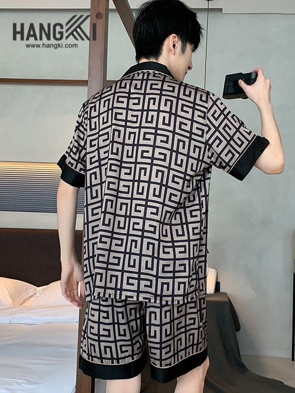 TN56 - Đồ Ngủ Pijama Nam Lụa Ngắn