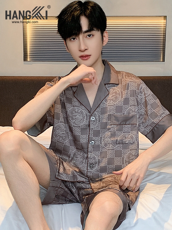 TN57 - Đồ Ngủ Pijama Nam Lụa Ngắn
