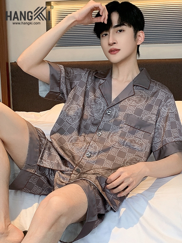 TN57 - Đồ Ngủ Pijama Nam Lụa Ngắn