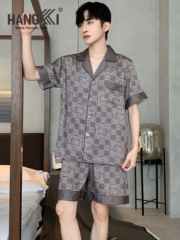 TN57 - Đồ Ngủ Pijama Nam Lụa Ngắn