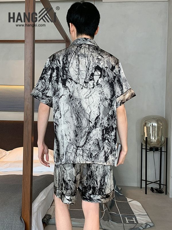 TN58 - Đồ Ngủ Pijama Nam Lụa Ngắn