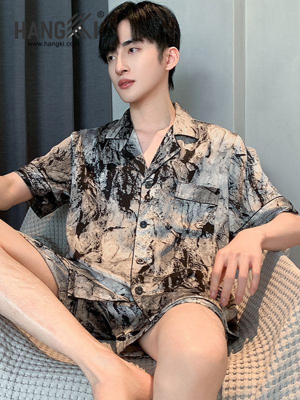 TN58 - Đồ Ngủ Pijama Nam Lụa Ngắn