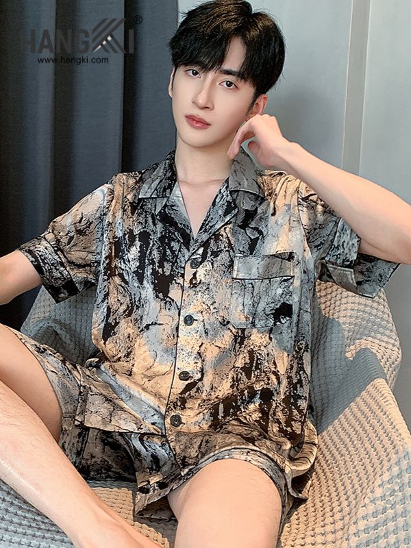 TN58 - Đồ Ngủ Pijama Nam Lụa Ngắn