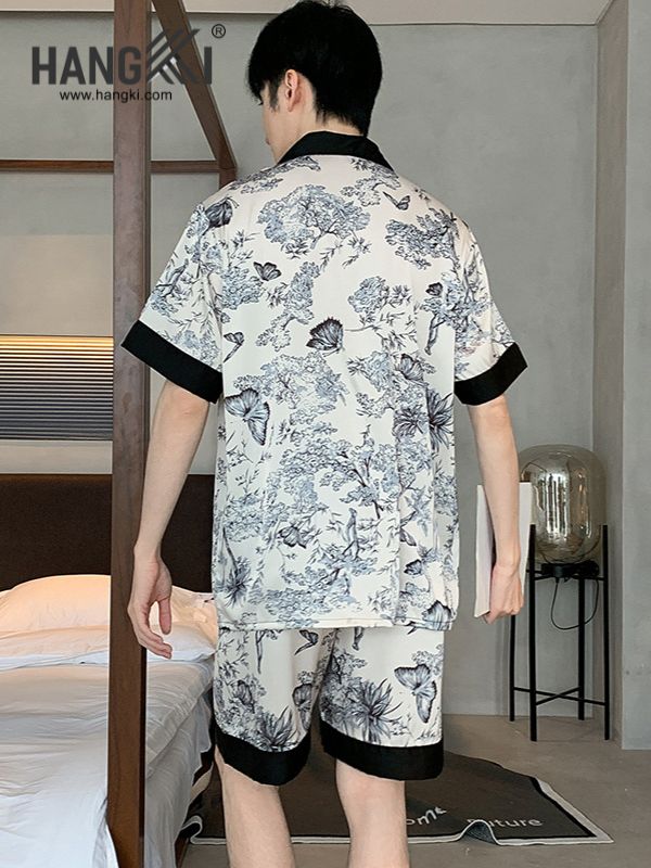 TN60 - Đồ Ngủ Pijama Nam Lụa Ngắn