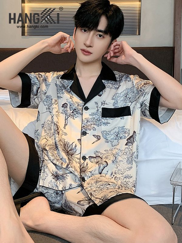 TN60 - Đồ Ngủ Pijama Nam Lụa Ngắn