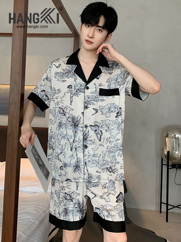 TN60 - Đồ Ngủ Pijama Nam Lụa Ngắn