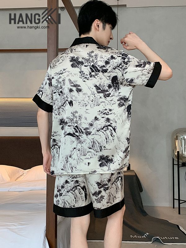 TN61 - Đồ Ngủ Pijama Nam Lụa Ngắn