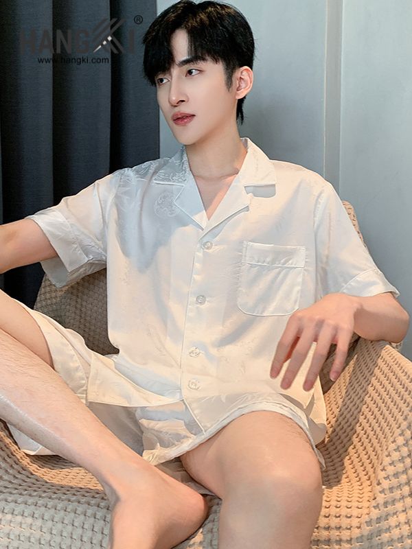 TN62 - Đồ Ngủ Pijama Nam Lụa Ngắn