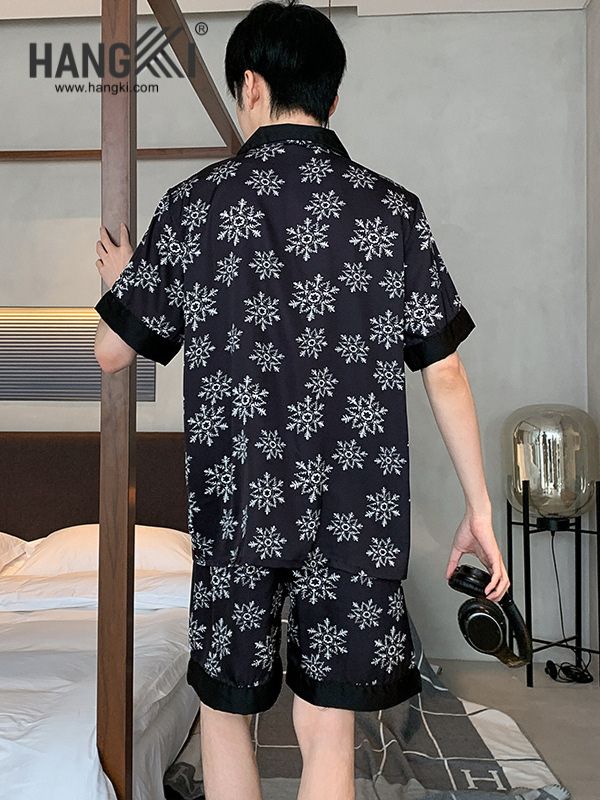 TN65 - Đồ Ngủ Pijama Nam Lụa Ngắn