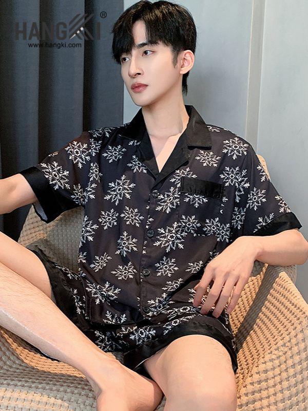 TN65 - Đồ Ngủ Pijama Nam Lụa Ngắn
