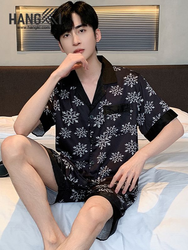 TN65 - Đồ Ngủ Pijama Nam Lụa Ngắn