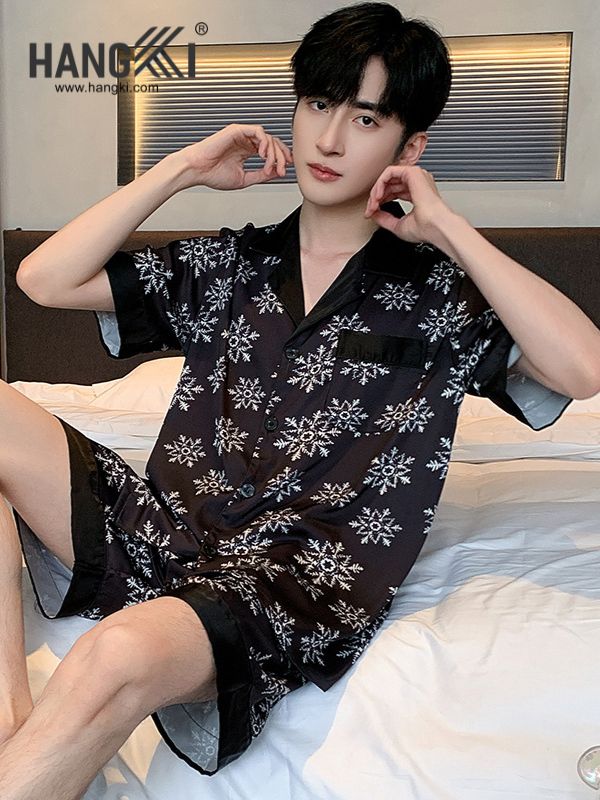 TN65 - Đồ Ngủ Pijama Nam Lụa Ngắn