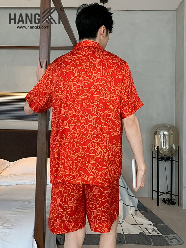 TN66 - Đồ Ngủ Pijama Nam Lụa Ngắn