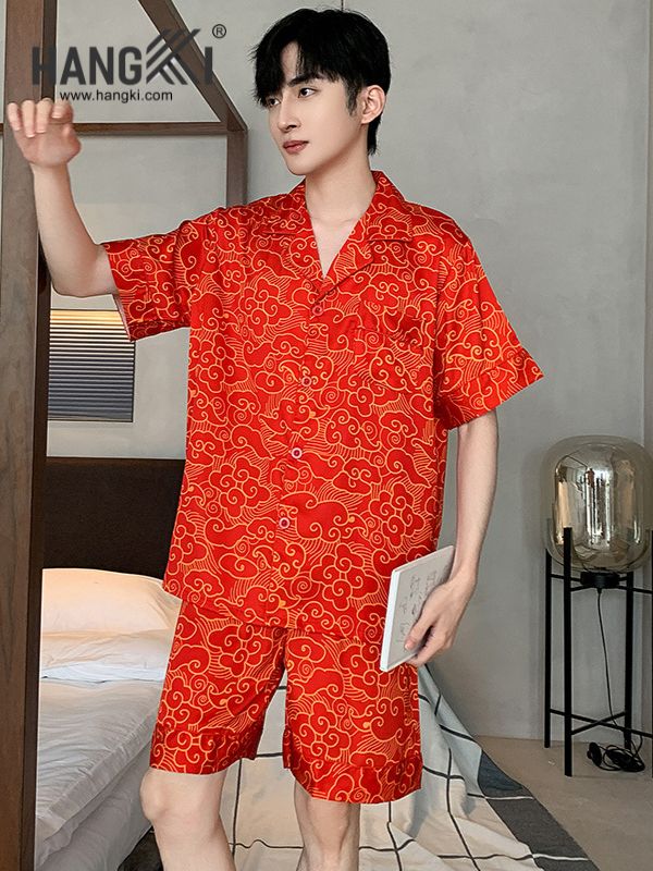 TN66 - Đồ Ngủ Pijama Nam Lụa Ngắn