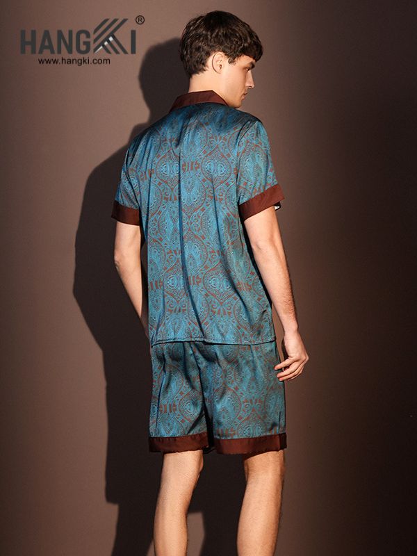 TN67 - Đồ Ngủ Pijama Nam Lụa Ngắn