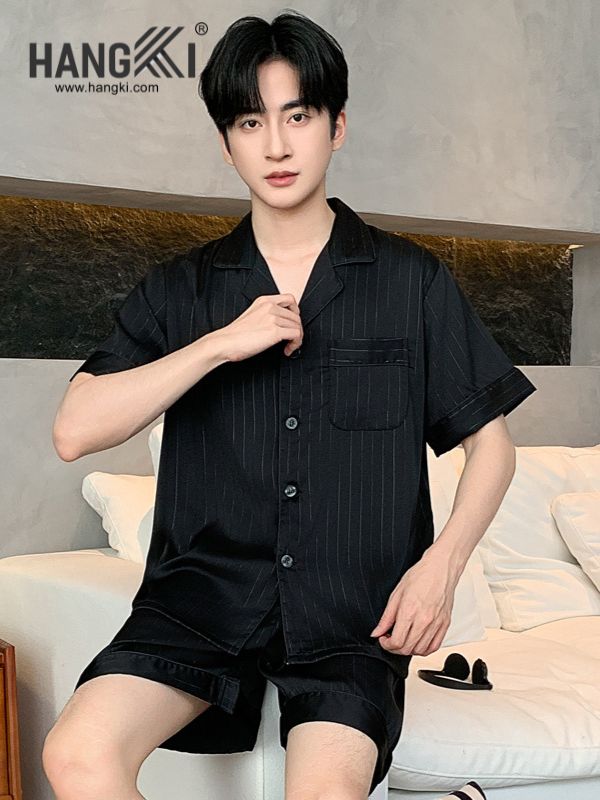 TN70 - Đồ Ngủ Pijama Nam Lụa Ngắn