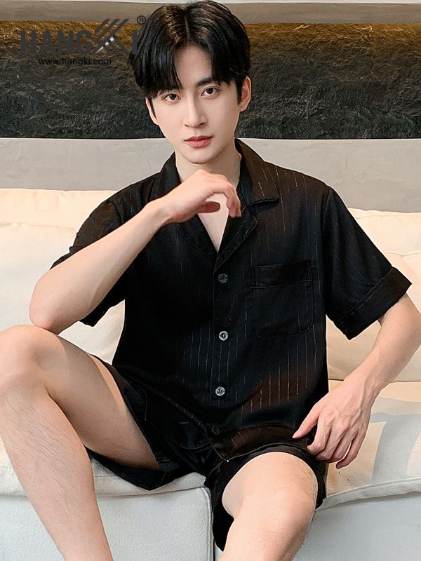 TN70 - Đồ Ngủ Pijama Nam Lụa Ngắn