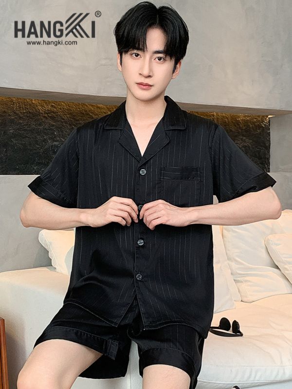 TN70 - Đồ Ngủ Pijama Nam Lụa Ngắn