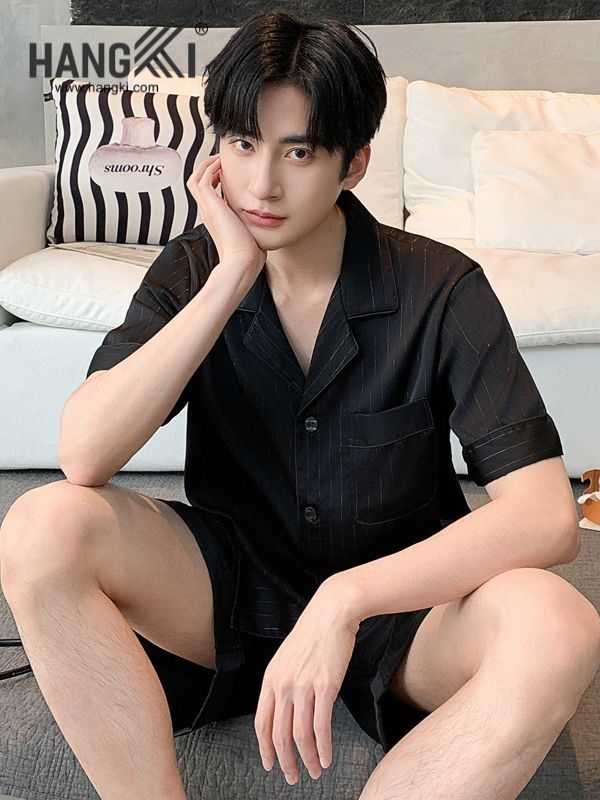 TN70 - Đồ Ngủ Pijama Nam Lụa Ngắn