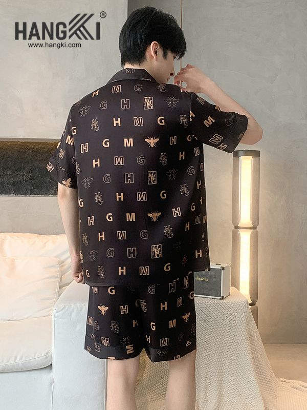 TN71 - Đồ Ngủ Pijama Nam Lụa Ngắn