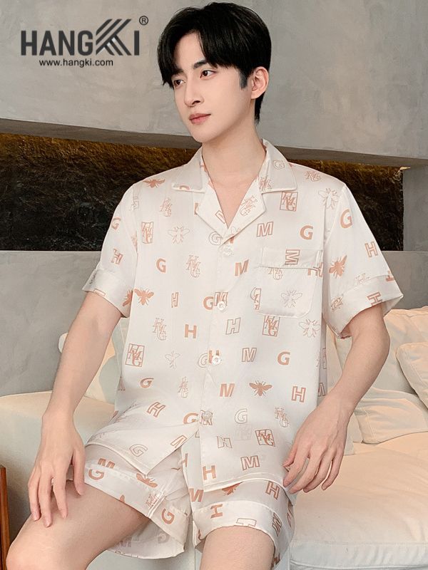 TN71 - Đồ Ngủ Pijama Nam Lụa Ngắn