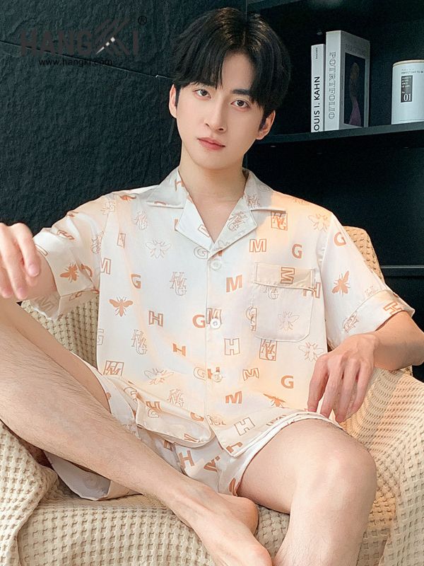 TN71 - Đồ Ngủ Pijama Nam Lụa Ngắn