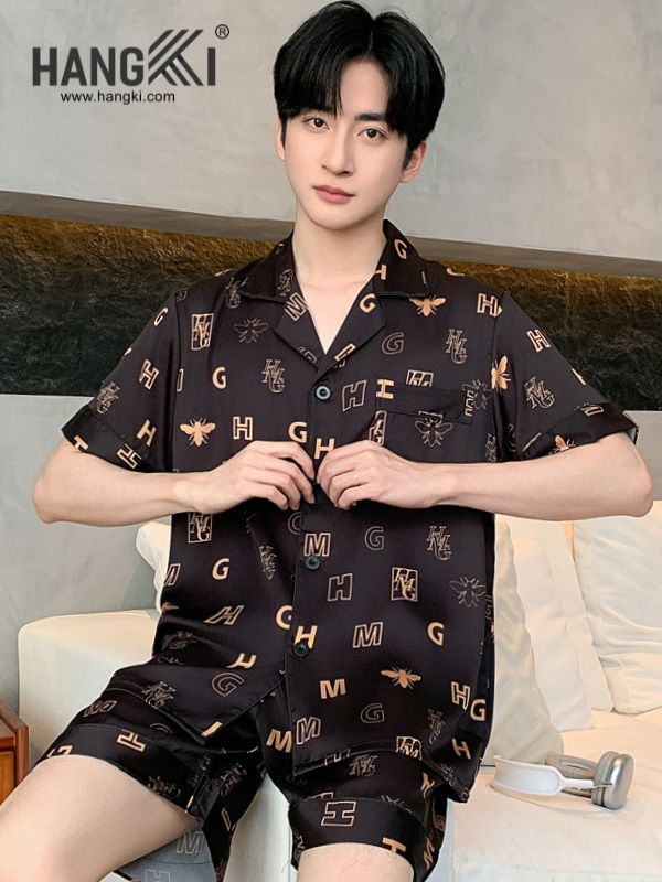 TN71 - Đồ Ngủ Pijama Nam Lụa Ngắn