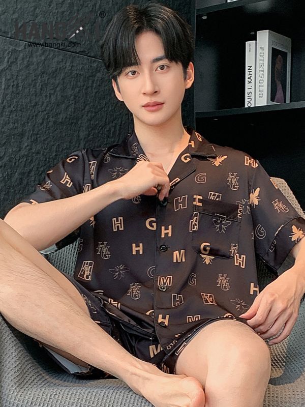 TN71 - Đồ Ngủ Pijama Nam Lụa Ngắn
