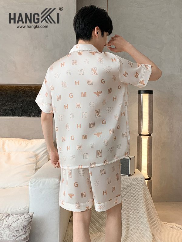 TN71 - Đồ Ngủ Pijama Nam Lụa Ngắn