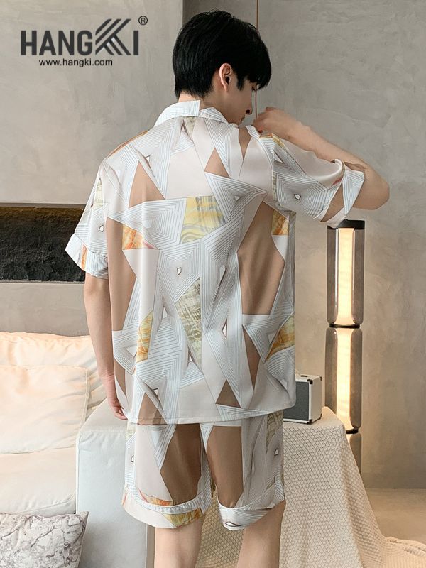 TN72 - Đồ Ngủ Pijama Nam Lụa Ngắn