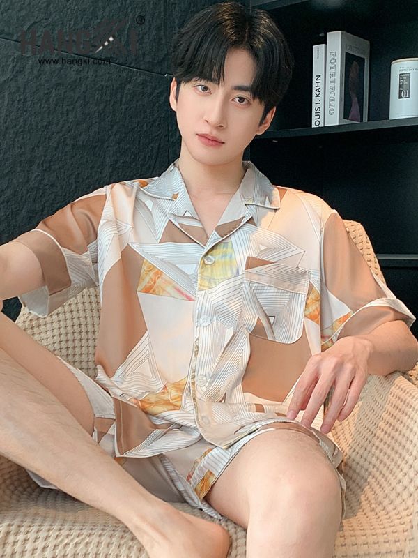 TN72 - Đồ Ngủ Pijama Nam Lụa Ngắn