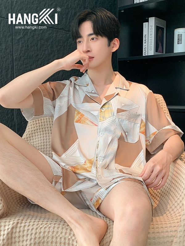 TN72 - Đồ Ngủ Pijama Nam Lụa Ngắn