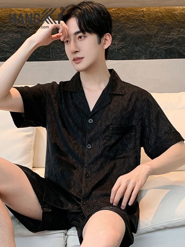 TN73 - Đồ Ngủ Pijama Nam Lụa Ngắn