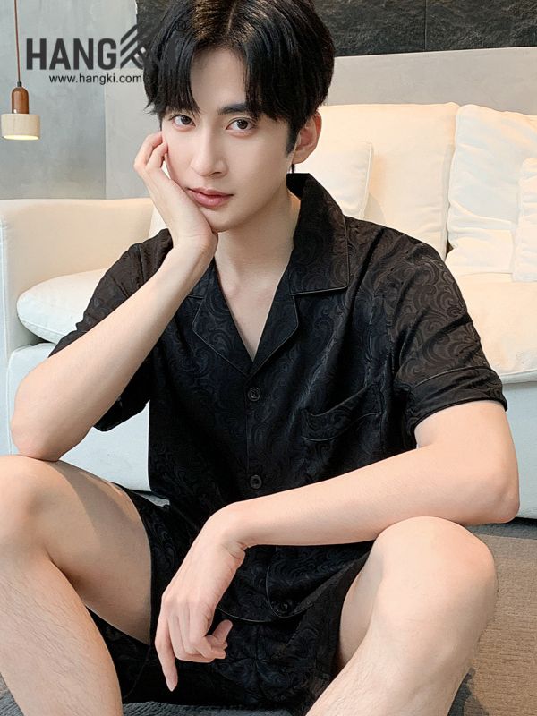 TN73 - Đồ Ngủ Pijama Nam Lụa Ngắn
