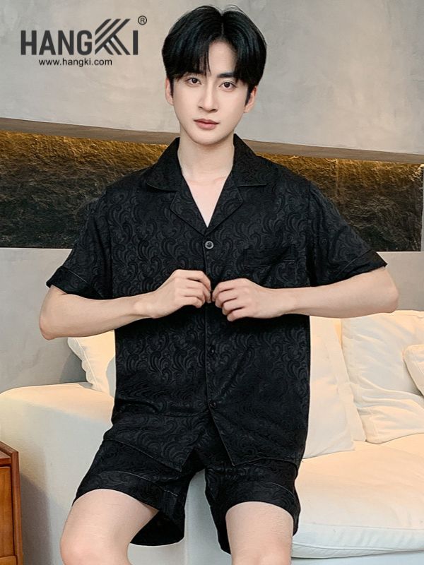 TN73 - Đồ Ngủ Pijama Nam Lụa Ngắn