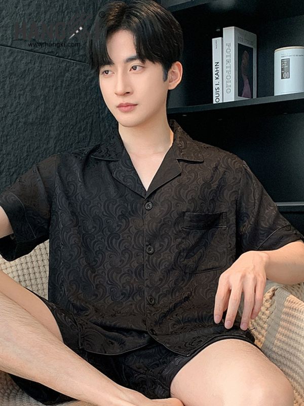 TN73 - Đồ Ngủ Pijama Nam Lụa Ngắn