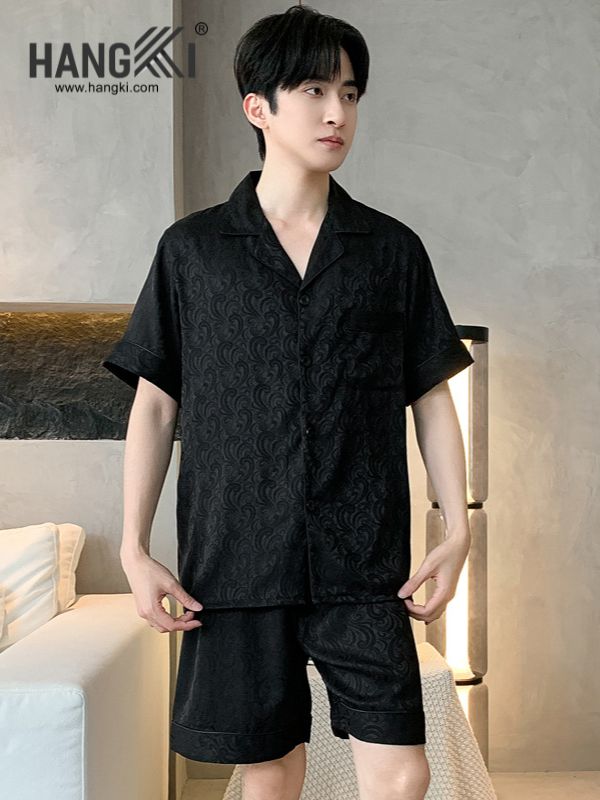 TN73 - Đồ Ngủ Pijama Nam Lụa Ngắn