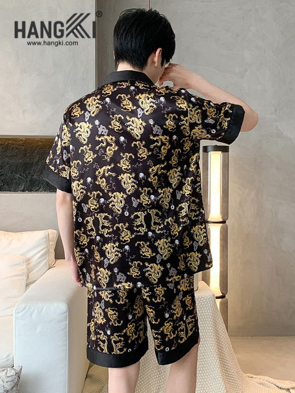 TN75 - Đồ Ngủ Pijama Nam Lụa Ngắn