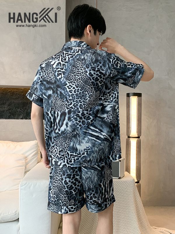 TN77 - Đồ Ngủ Pijama Nam Lụa Ngắn