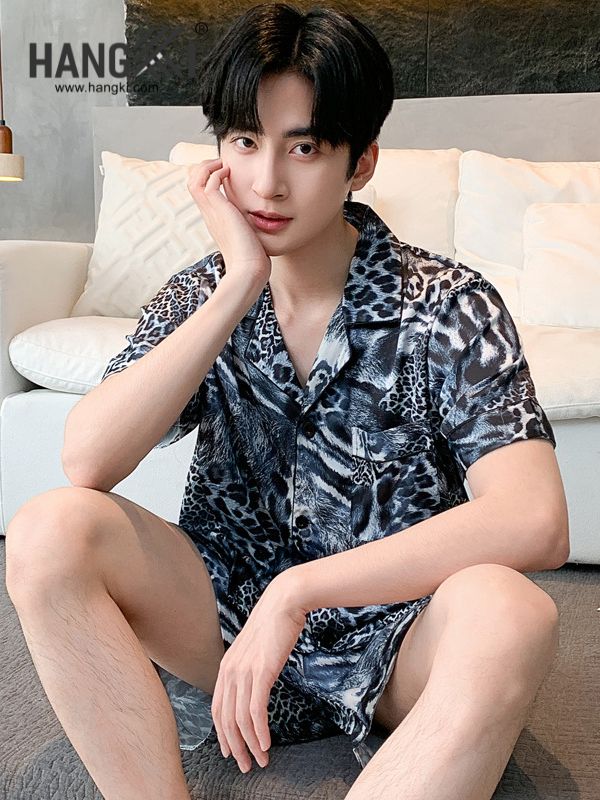 TN77 - Đồ Ngủ Pijama Nam Lụa Ngắn