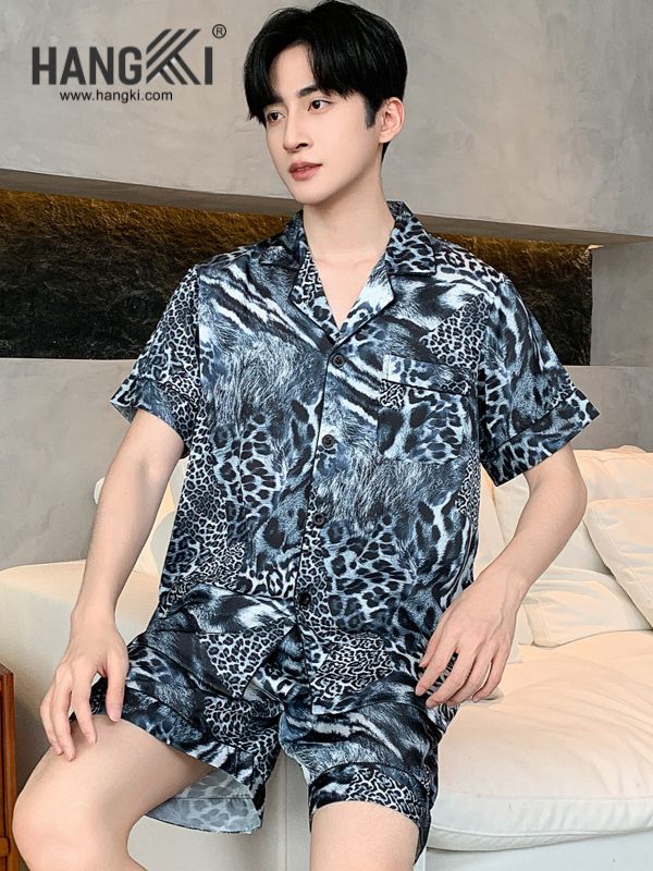 TN77 - Đồ Ngủ Pijama Nam Lụa Ngắn