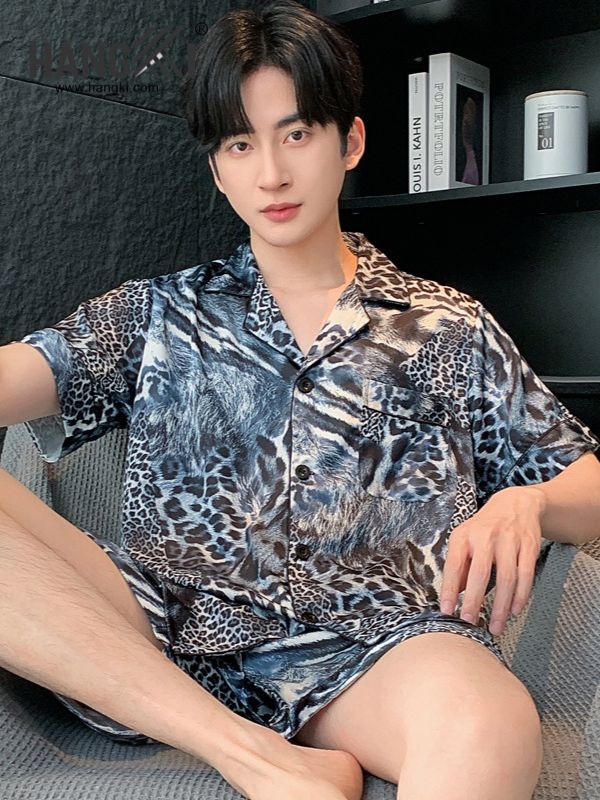 TN77 - Đồ Ngủ Pijama Nam Lụa Ngắn