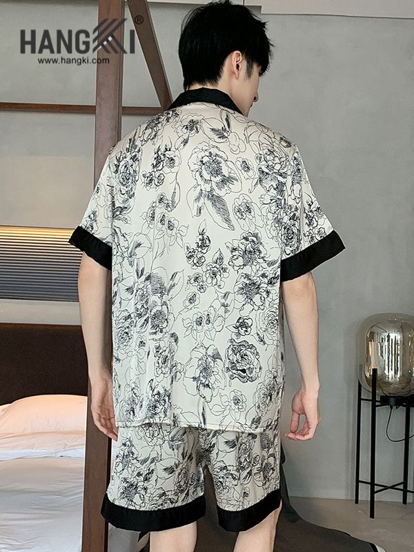 TN78 - Đồ Ngủ Pijama Nam Lụa Ngắn