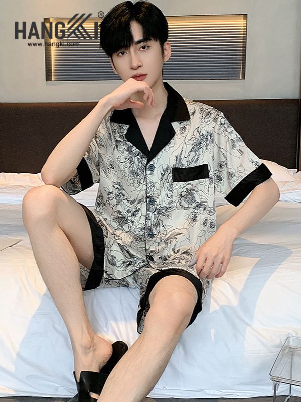 TN78 - Đồ Ngủ Pijama Nam Lụa Ngắn
