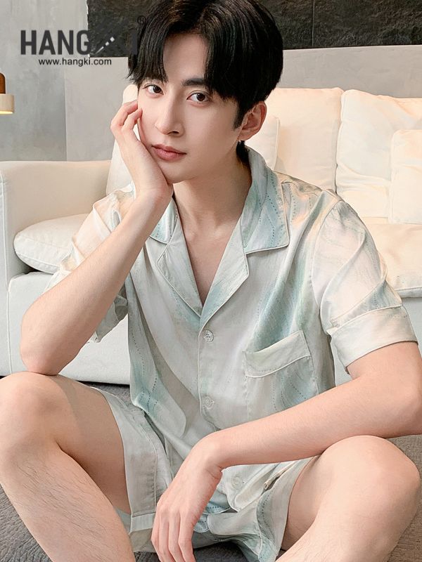 TN79 - Đồ Ngủ Pijama Nam Lụa Ngắn