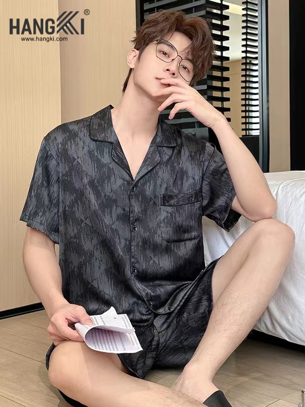 TN80 - Đồ Ngủ Pijama Nam Lụa Ngắn